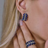 Серьги Prima Exclusive 7,75 ct Sapphires & 1,10 ct Diamonds & White Gold(51678) №3