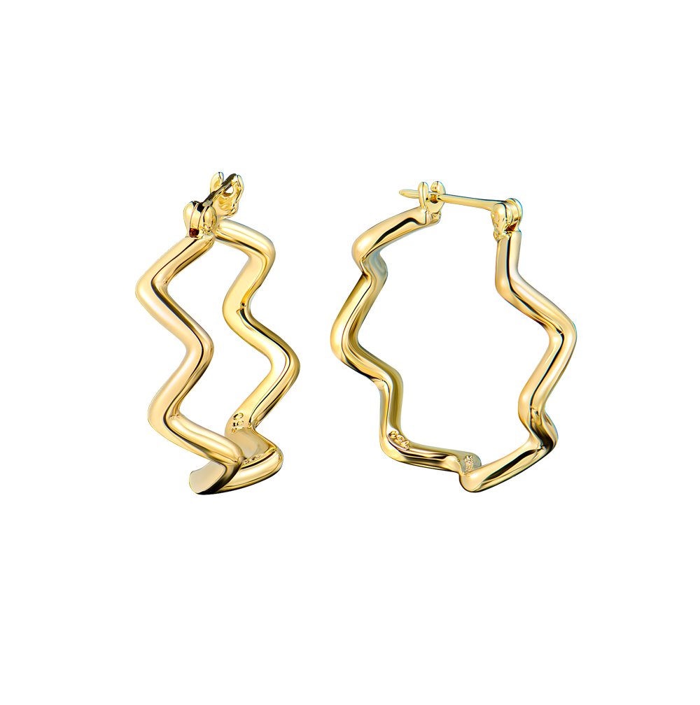 Серьги Tiffany & Co Paloma Picasso Zig Zag Hoop(46064) №2