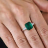 Кольцо Yanush Gioielli 4,49 ct Natural Octagonal Cut Vivid Green Emerald Zambia & Diamonds YR31066TTEM(35724) №4