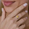 Кольцо GIA 2,02 ct Natural Fancy Yellow/SI2 Radiant Diamond(32403) №4