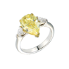 Кольцо GIA 4,02 ct Natural Fancy Yellow/VS2 Pear Cut Diamond(48968) №1