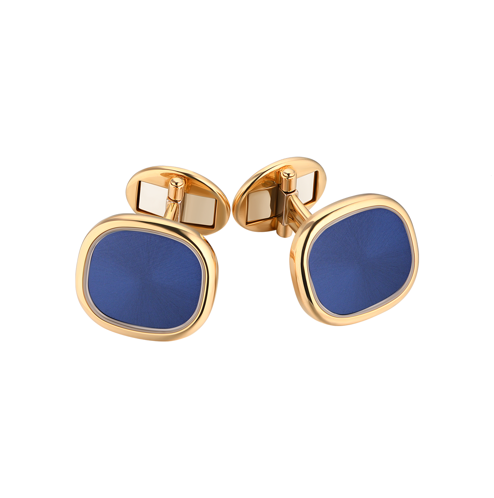 Запонки PATEK PHILIPPE Golden Ellipse Blue Enamel 205.9102J(31423) №2