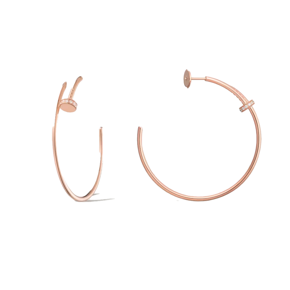 Серьги Cartier Juste un Clou Large Model Rose Gold Diamonds B8301212(52941) №4