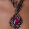 Колье No name 27.0 ct Natutal Red Ruby & Black & White Diamonds(25474) №3