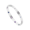 Браслет No name в стиле Cartier Love WHITE GOLD, AQUAMARINES, SAPPHIRES, SPINELS, AMETHYSTS (SIZE 17)(32754) №1