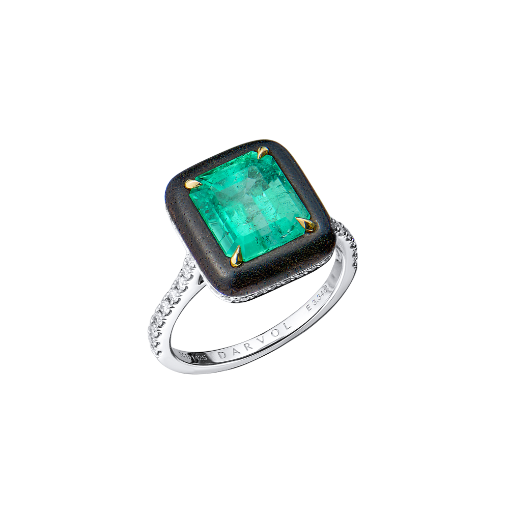 Кольцо No name 3,34 ct Natural Emerald & Diamonds PIECE UNIQUE(49684) №5