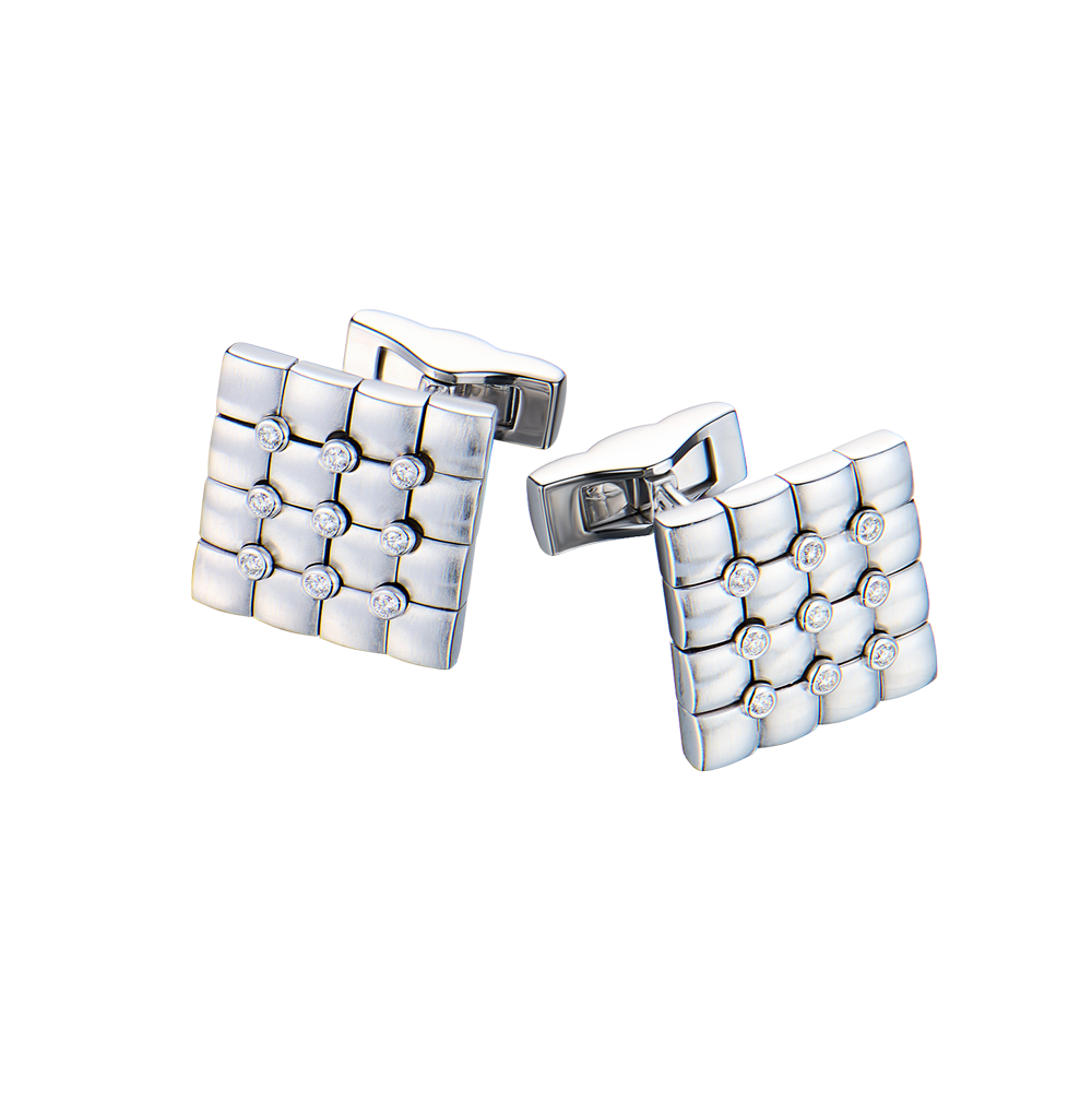 Запонки Mercury White Gold & 0,17 ct Diamonds 97027 DWG(53386) №2