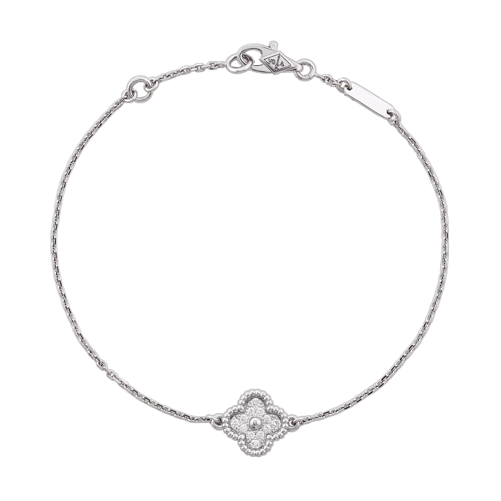Браслет Van Cleef & Arpels Sweet Alhambra 1 motif White Gold, Diamonds VCARO85600(50517) №3