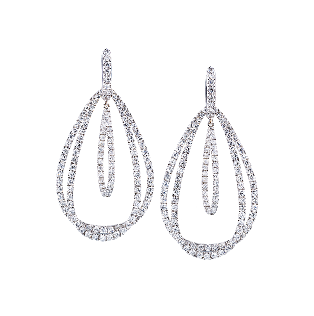 Серьги Ralfdiamonds 11.80 ct Round Cut Diamonds & White Gold RDE(27412) №5