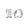 Серьги No name в стиле Bvlgari B.Zero1 White Gold & Diamonds(54386) №1