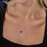 Колье No name с изумрудом 1,30 ct Intense Slightly Bluish Green/I2 и бриллиантами(31358) №4