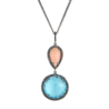 Подвеска No name Topaz & Coral & Black Diamonds(52900) №1