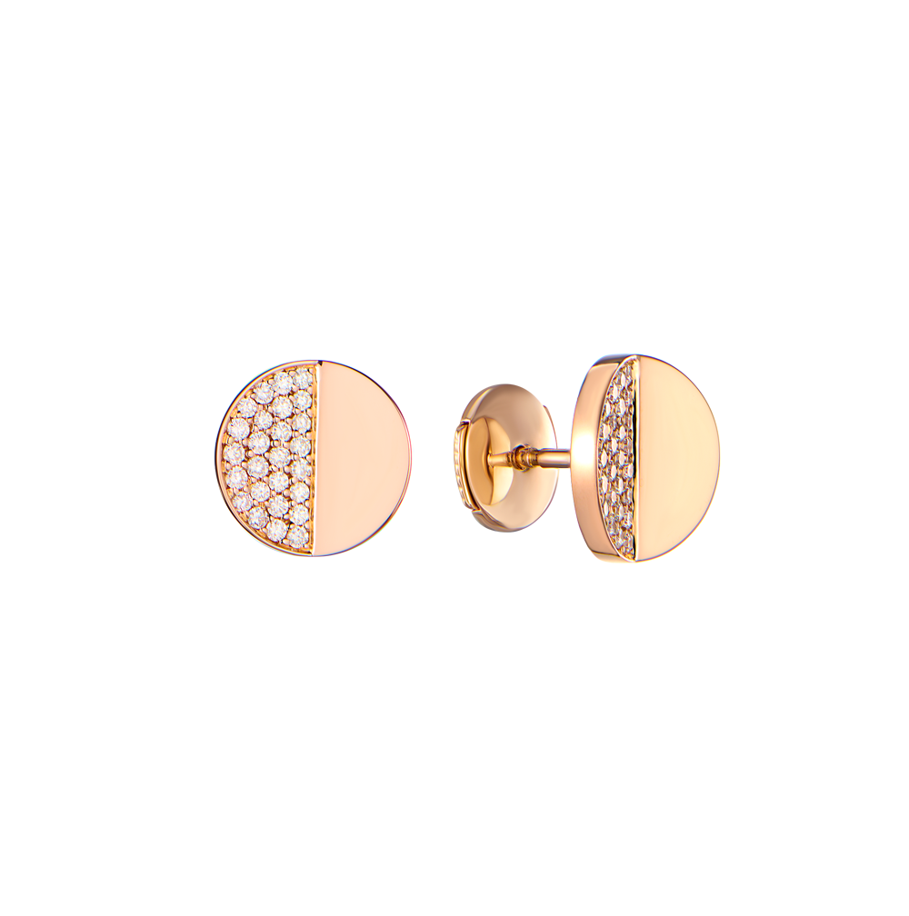 Пусеты CarlF.Bucherer B Dimension Rose Gold & Diamonds 1315-832-6(53291) №4