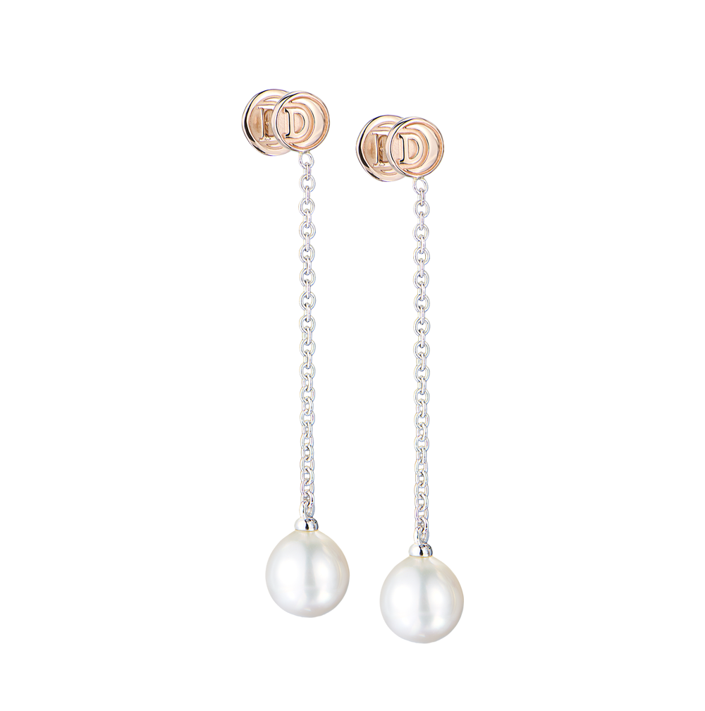 Серьги Damiani Dialogo White & Rose Gold & Pearls(46176) №4
