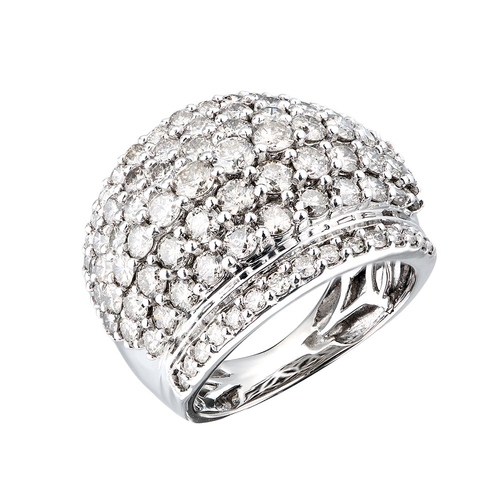 Кольцо No name 3,35 ct Round Cut Diamonds & White Gold(41682) №5
