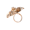 Кольцо No name Smoky Quartz & Diamonds & Rose Gold Frog(55034) №2