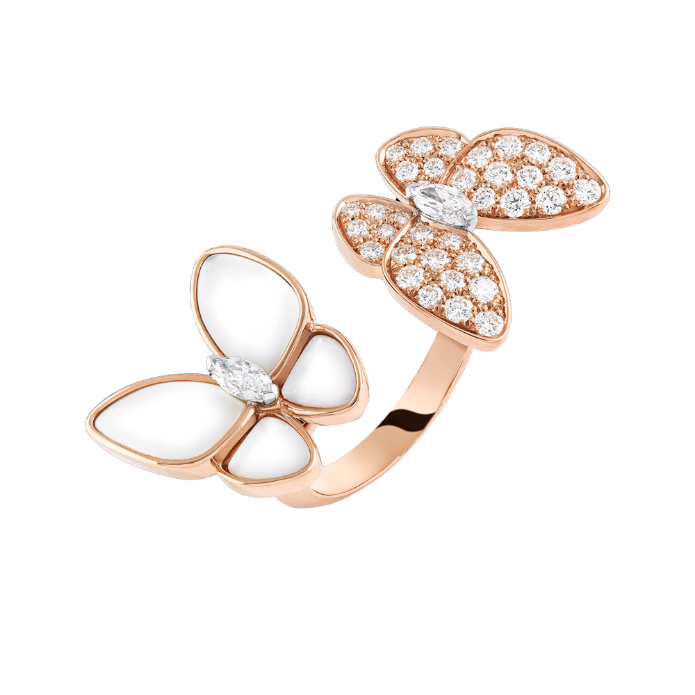Кольцо Van Cleef & Arpels Two Butterfly Between the Finger Ring VCARO7AL00(42361) №5
