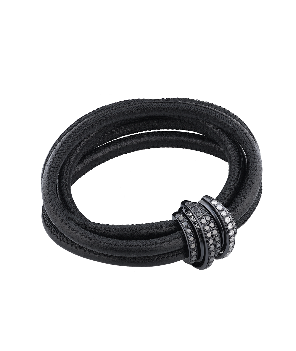 Браслет De Grisogono Allegra Black Ceramic White & Black Diamonds 45802/02(14878) №4