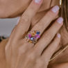 Кольцо Bvlgari Yellow Gold Diamond Sapphire Flower(44388) №2