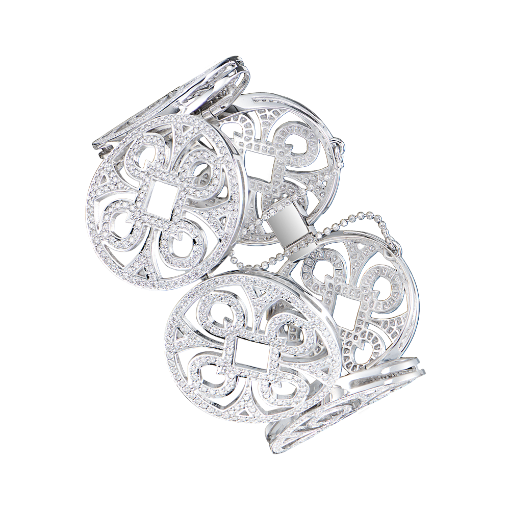 Браслет No name 10,20 ct Round Cut Diamonds & White Gold(52751) №4