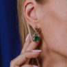 Серьги No name с изумрудами 2,20/2,30 ct Strong Bluish Green/SI1 & Diamonds(28303) №2