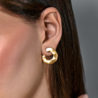 Серьги Pomellato Yellow Gold Curved Oval Hoop with Hinges(54400) №2