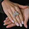 Кольцо No name Butterfly 3,05 ct Round Cut Diamonds & White Gold кольцо - трансформер(44376) №2