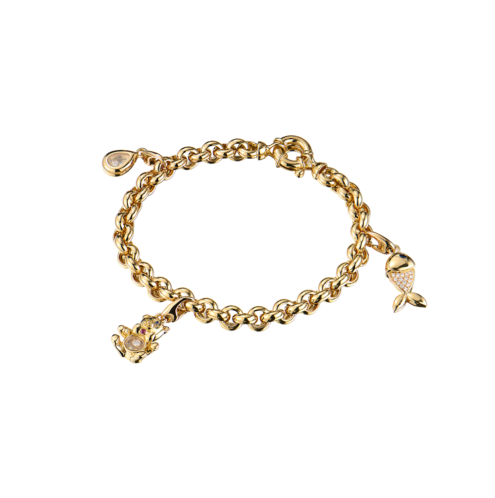 Браслет Chopard Happy Diamonds Charms Yellow Gold Floating Diamonds 85/2478(53959) №4