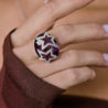 Кольцо No name Amethyst & Diamonds White Gold(44374) №2