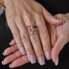 Кольцо Mattia Cielo 5 Rows Ring Amethyst & Tourmaline & Diamonds LJWR143P-PM(51674) №2