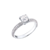 Кольцо No name 1,01 ct G/VS1 Cushion Cut Diamond & White Gold(27459) №1