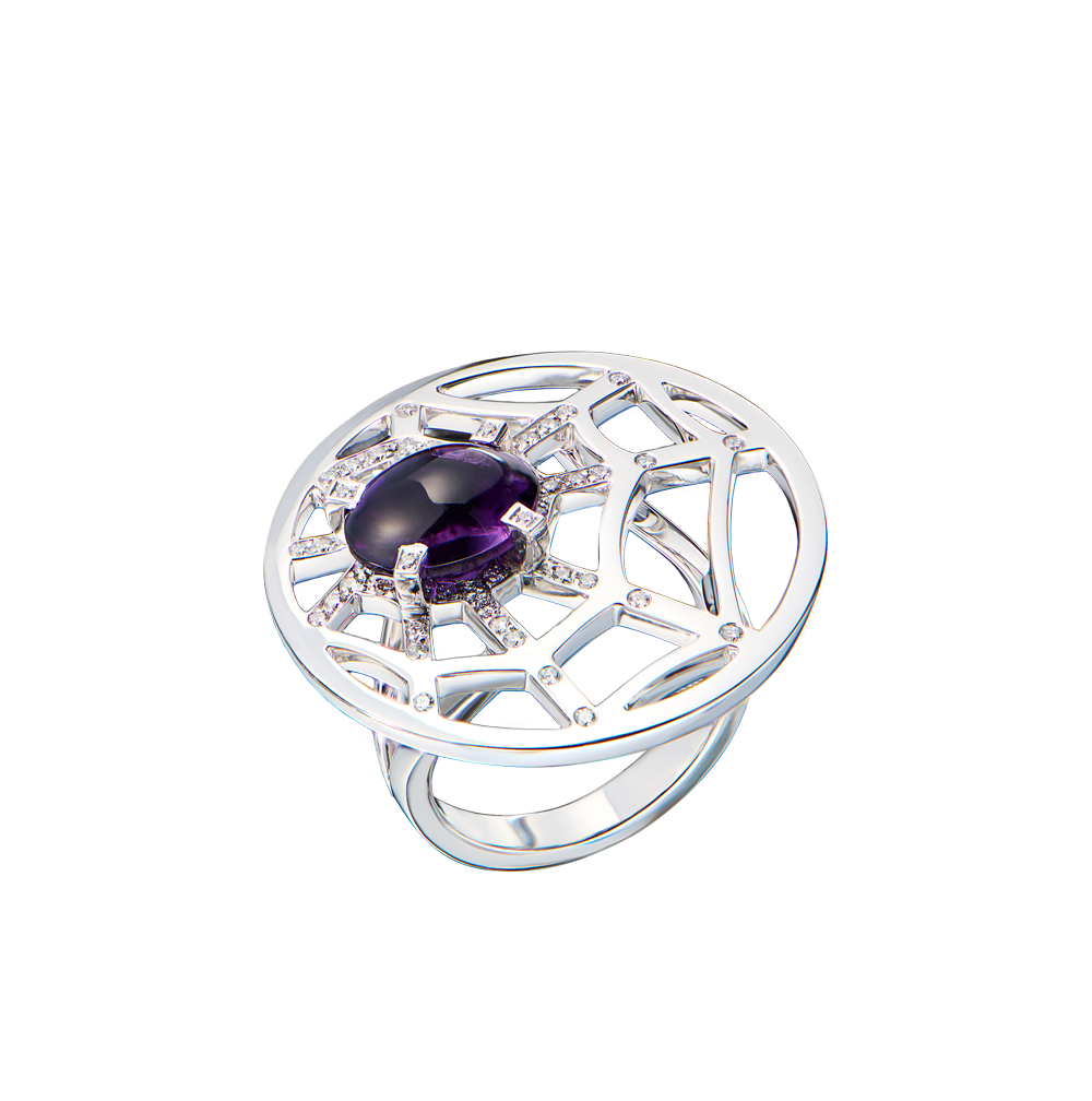 Кольцо Chaumet Attrape Moi Catch Me Spider White Gold Diamond Amethyst(45290) №2