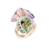 Кольцо No name Moving Multi-Gemstone & Rose Gold(51130) №2