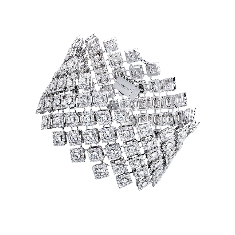 Браслет Maximilian Piece Unique 19,72 ct. Round Diamonds & White Gold(43781) №5