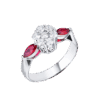 Кольцо No name Diamonds & White Gold(40980) №1