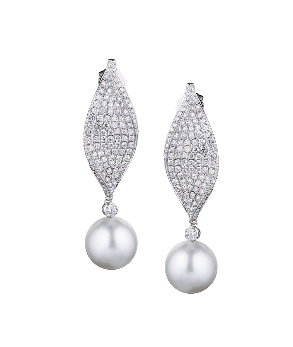Серьги Ralfdiamonds White Gold Diamonds & 14,5 mm Pearl RDE(15104) №4