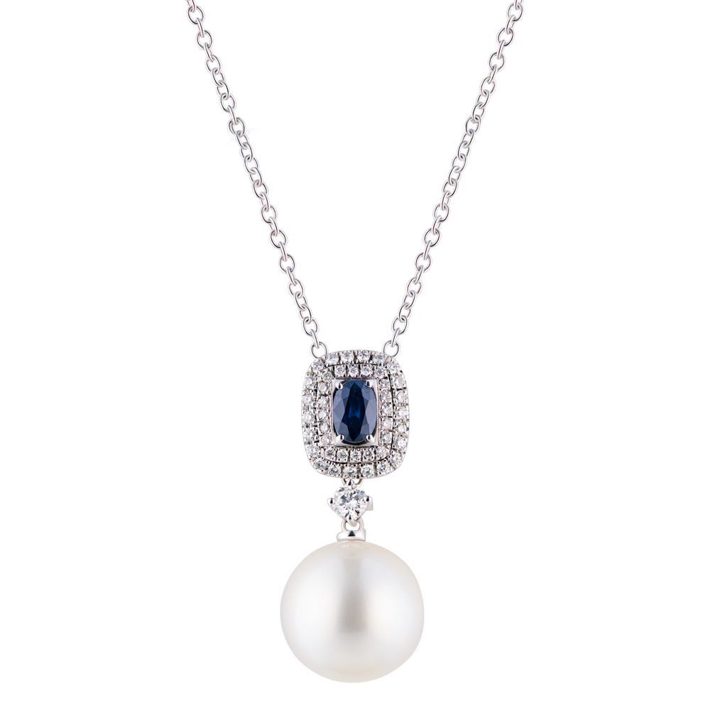 Подвеска UTOPIA Gallery Collection Diamonds & Pearl & Blue Sapphire YGP6BBZSS(40640) №4
