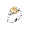 Кольцо GIA 3,54 ct Natural Fancy Light Yellow/VS2 Cushion Cut Diamond(42002) №1