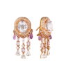 Серьги No name Amethyst & Diamonds & Yellow Gold(34956) №1