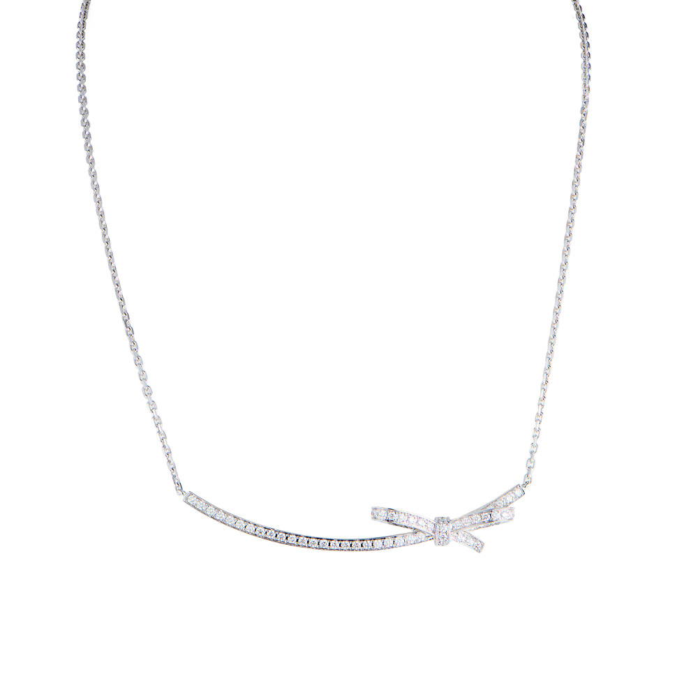 Колье Chanel Ruban Short Necklace White Gold Diamonds J12819(51431) №5