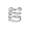 Кольцо No name в стиле Anita Ko Double-Head Diamond Coil Snake Ring(55471) №1