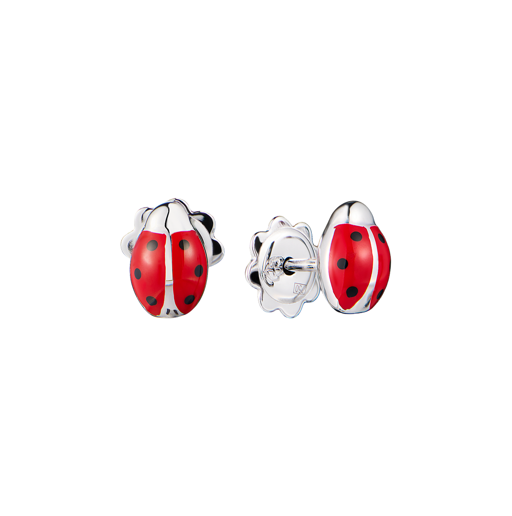 Пусеты Aaron Basha Ladybug Studs(50100) №3