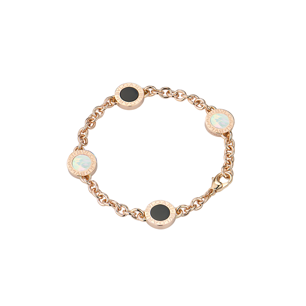 Браслет Bvlgari - rose gold mother-of-pearl & onyx 350641(50902) №4