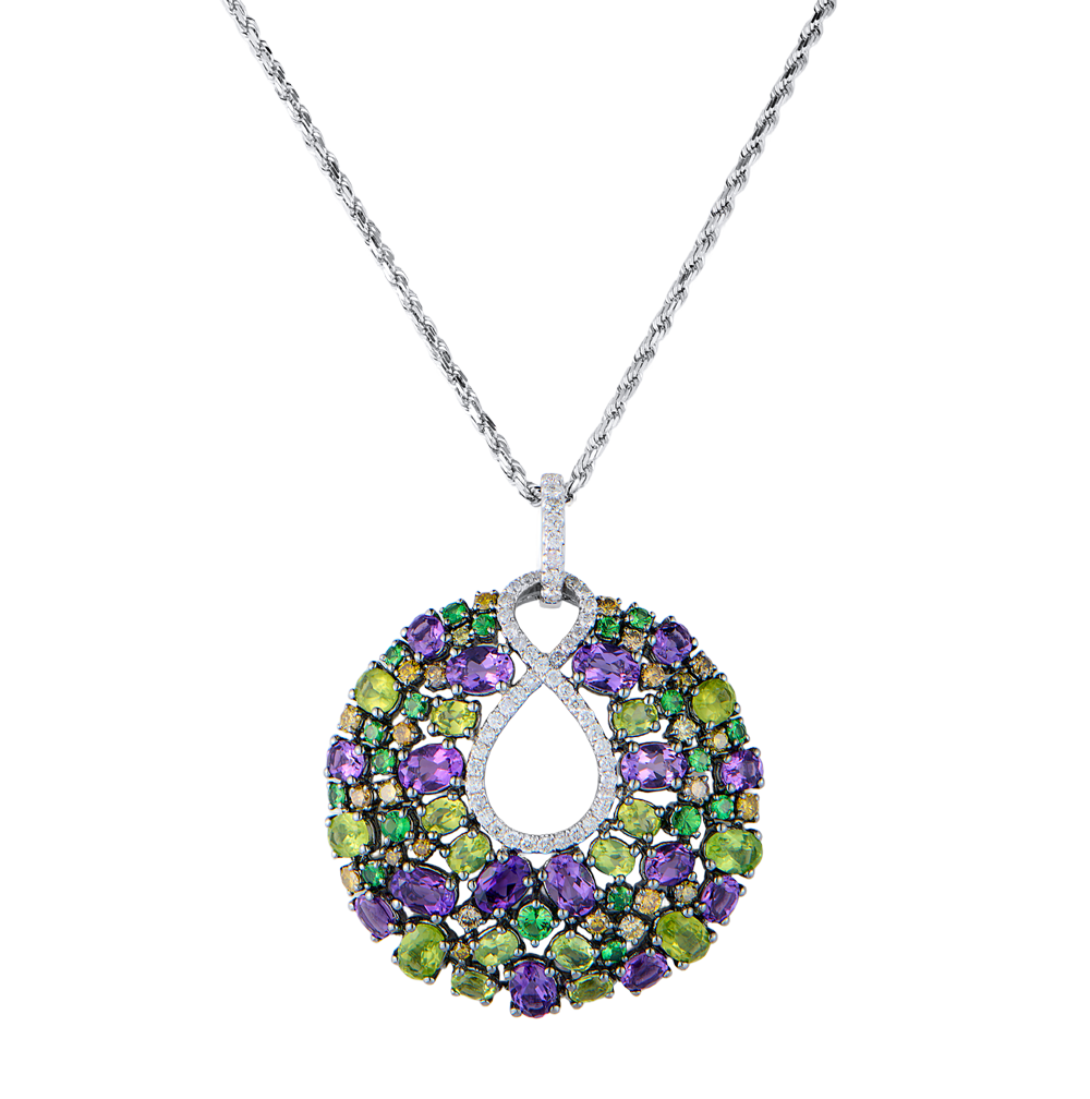 Подвеска No name Multigemstone White Gold(54962) №4