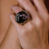 Кольцо Ralfdiamonds Black Onyx & Diamonds & Sapphire & Yellow Gold(26236) №4