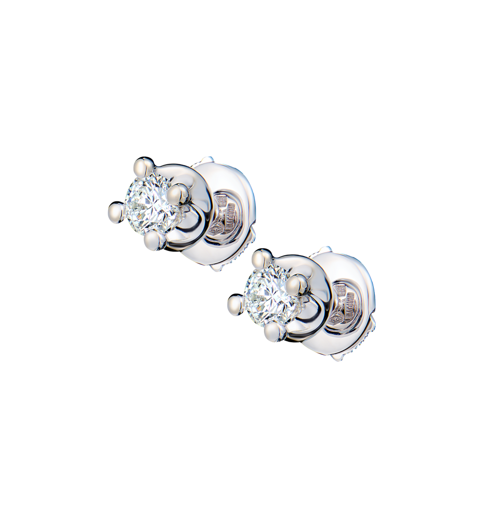 Пусеты Bvlgari 0,30 G/VS1 - 0,31 G/VS2 GIA Corona Collection(45741) №4