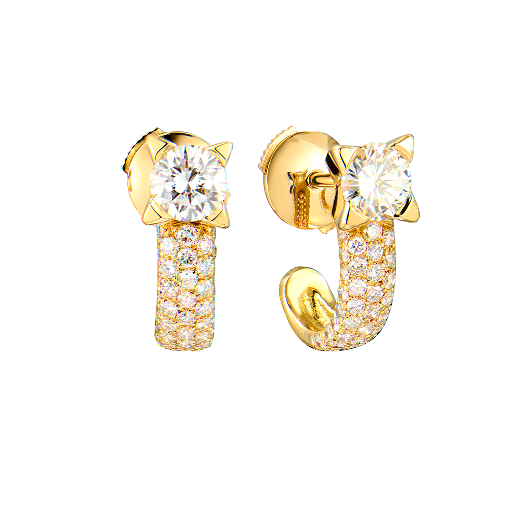 Серьги No name 0,55 ct H/VS1 - 0.53 ct H/VS1 Round Cut Diamonds(50105) №2