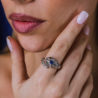 Кольцо No name в стиле Bvlgari Serpenti Diamonds & Emeralds & Sapphire(28288) №2