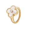 Кольцо Van Cleef & Arpels Vintage Alhambra Yellow Gold & Diamond & Mother-of-pearl VCARA41149(52715) №1