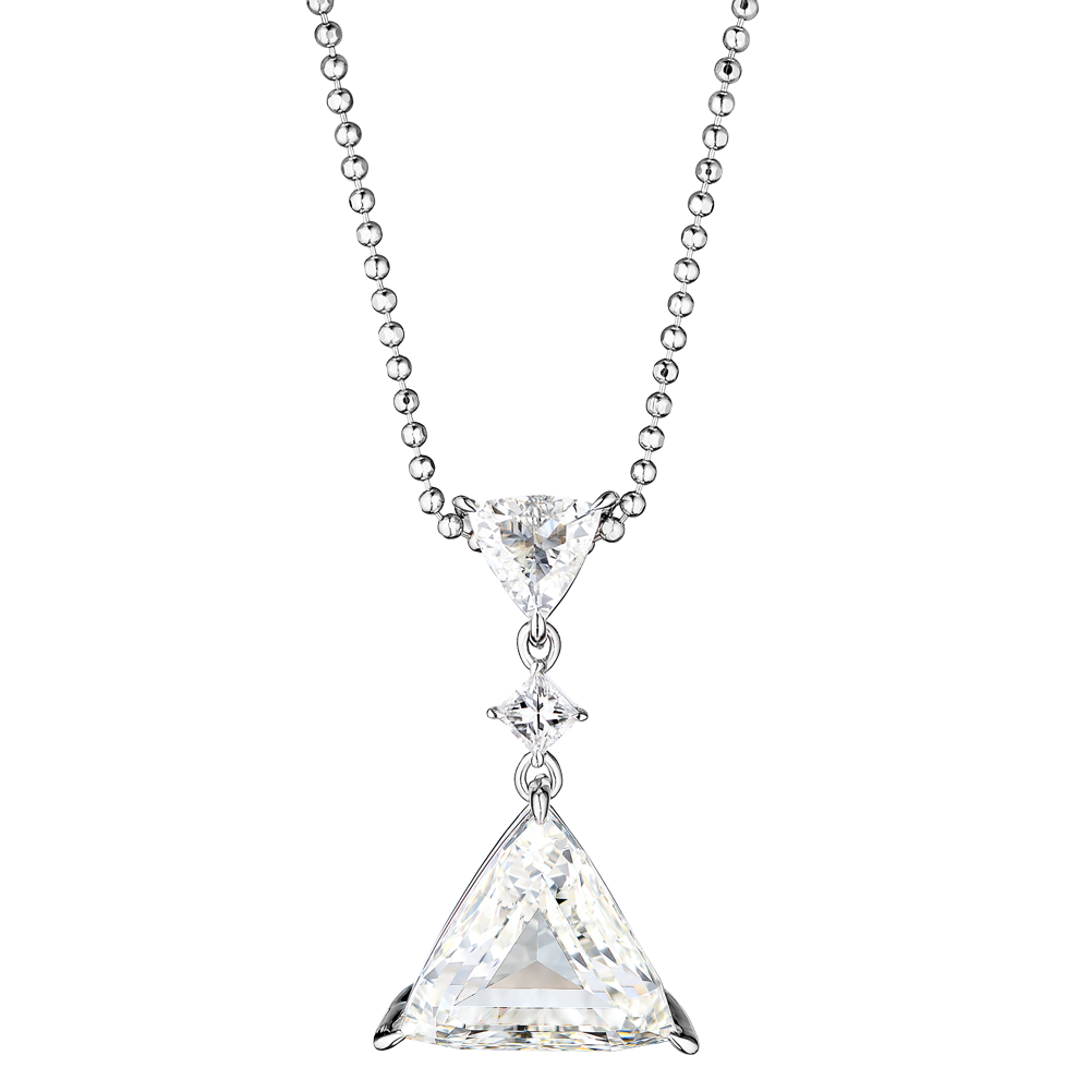 Подвеска GIA 5,03 ct H/VS2 Modified Triangular Step Cut & White Gold(44092) №4